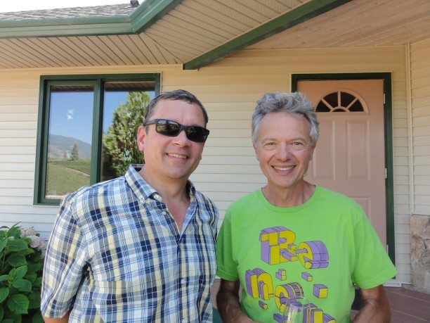 Mike with Larry Gerelus, Stag's Hollow proprietor